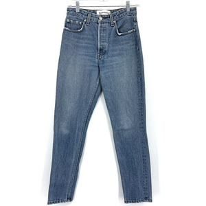 Reformation Womens Skinny French Baltic Wash Jeans Size 26 Button Fly